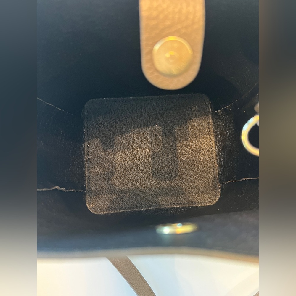 LEATHER and SUEDE CROSSBODY BAG NEUTRAL TAUPE - MADE IN ITALY NWOT - Picture 10 of 16